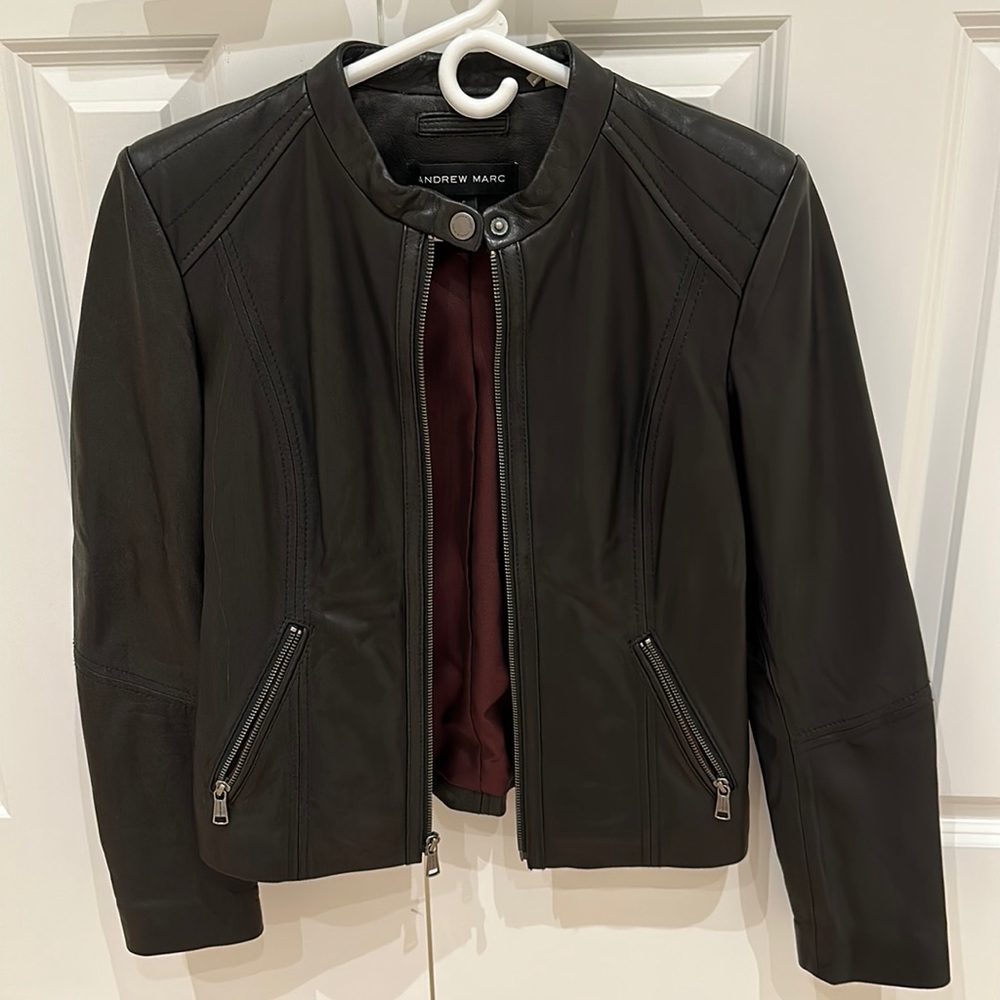 Andrew Marc leather jacket size small